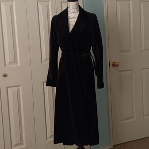 EUC Velvet Coat Black by Roth-Le Cover Sport, Size 8 (VTG Size 12)